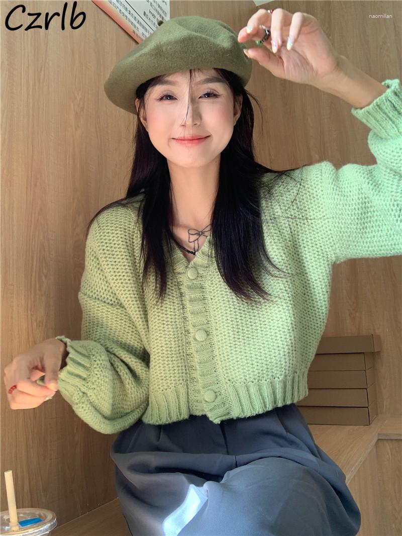 Women's Knits Cropped Cardigan Women Loose Retro Kawaii Teens Young Girlish Basic Warm Soft All-match Green Mujer Sweaters Fashion Ins
Women's Knits Cropped Cardigan Women Loose Retro Kawaii Teens Young Girlish Basic Warm Soft All-match Green Mujer Sweaters Fashion Ins
