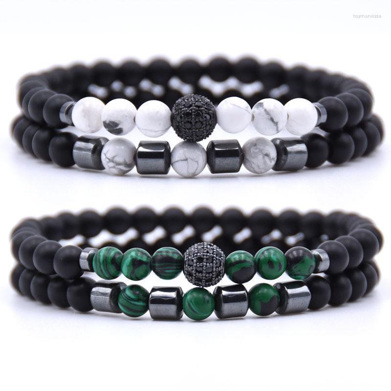 Strand Beaded Strands 6mm Natural Stone Beads Bracelet 2pcs/set CZ Ball Bracciali Femme Friends Bracelets For Women Men Jewelry Mens Bilekl
Strand Beaded Strands 6mm Natural Stone Beads Bracelet 2pcs/set CZ Ball Bracciali Femme Friends Bracelets For Women Men Jewelry Mens Bilekl