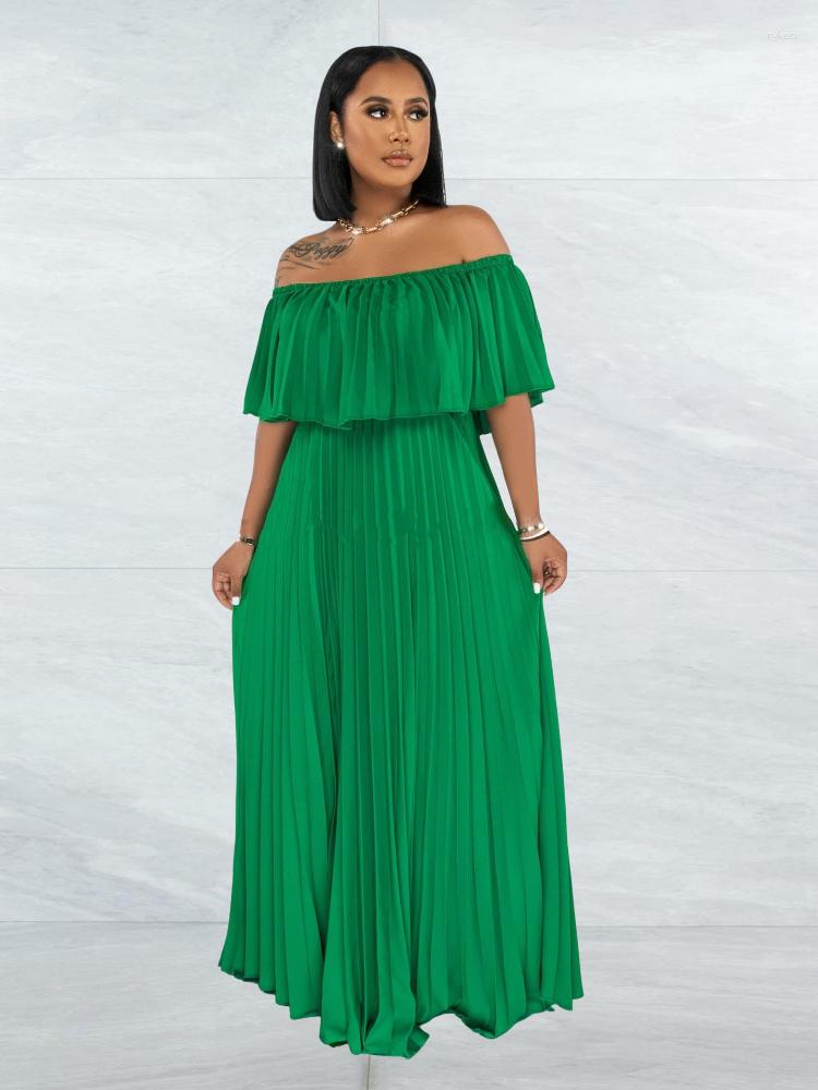 Casual Dresses Women Clothing 2023 Arrivals Spring Summer Birthday For Strapless Chiffon Pleated Solid Long Dress With Lining, Green
Casual Dresses Women Clothing 2023 Arrivals Spring Summer Birthday For Strapless Chiffon Pleated Solid Long Dress With Lining, Green