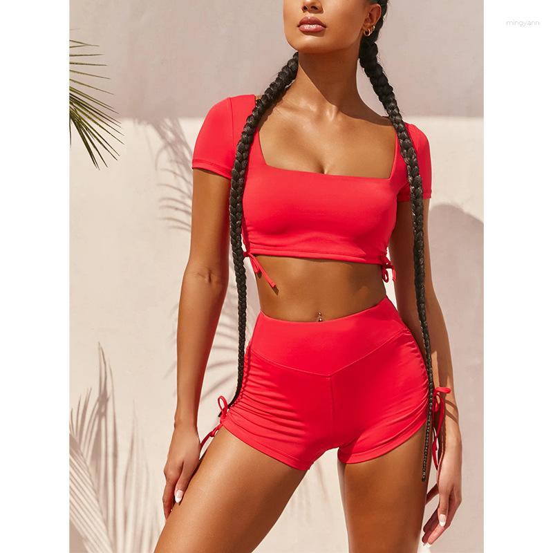 Women' Tracksuits Hirigin Yoga Outfits For Women 2 Piece Set Summer Two Workout Short Sleeve Crop Tops And Shorts Jogger Sets, Red
Women' Tracksuits Hirigin Yoga Outfits For Women 2 Piece Set Summer Two Workout Short Sleeve Crop Tops And Shorts Jogger Sets, Red