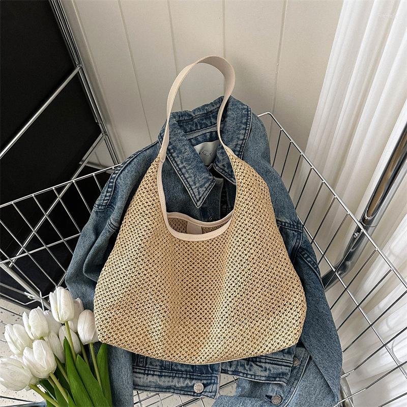 Evening Bags Fashion Retro Totebag Simple Casual Straw Woven Women's Shoulder Large Capacity Versatile Summer Vacation Beach Bag, Light brown
Evening Bags Fashion Retro Totebag Simple Casual Straw Woven Women's Shoulder Large Capacity Versatile Summer Vacation Beach Bag, Light brown