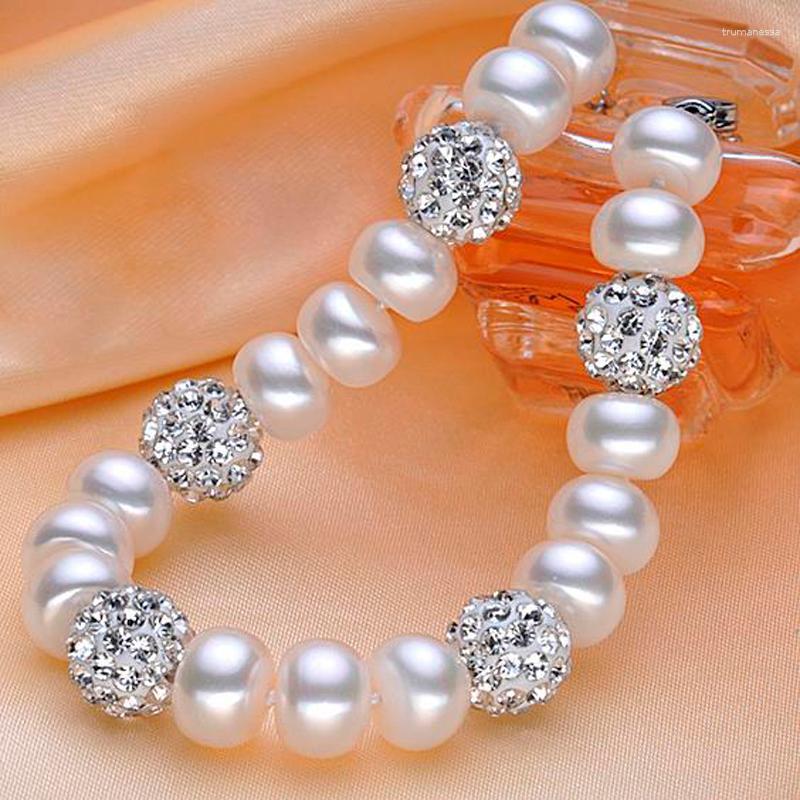 Link Bracelets Chain MeiBaPJ Ball Drill Shambhala Bangles Fashion Design Natural Freshwater Pearl Crystal Beads Accessaries For Momen Raym22
Link Bracelets Chain MeiBaPJ Ball Drill Shambhala Bangles Fashion Design Natural Freshwater Pearl Crystal Beads Accessaries For Momen Raym22