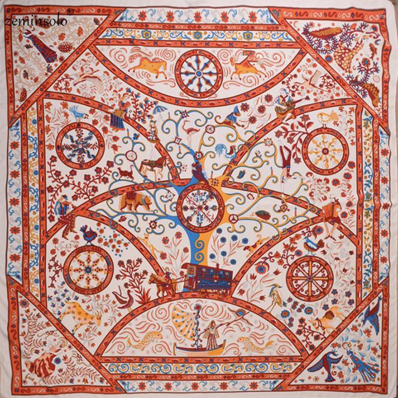 Scarves Twill Silk Scarf Women Large Shawls Stoles Printed Square For Echarpes Foulards Femme Wraps Bandana 130 130cm
Scarves Twill Silk Scarf Women Large Shawls Stoles Printed Square For Echarpes Foulards Femme Wraps Bandana 130 130cm