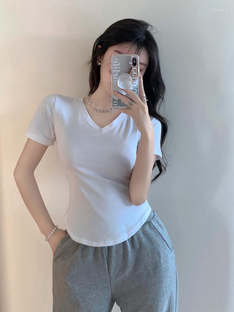 Women's T Shirts Wholesale Summer Women Cotton Shirt Ladies V-neck Solid Color Slim High Elasticity Short Sleeve T-shirt Sexy Tops Female, Black
Women's T Shirts Wholesale Summer Women Cotton Shirt Ladies V-neck Solid Color Slim High Elasticity Short Sleeve T-shirt Sexy Tops Female, Black