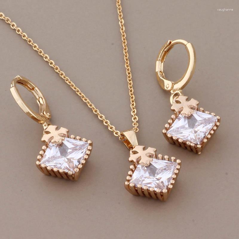 Necklace Earrings Set Trend 2023 High Quality Jewelry Gold Color Square Hanging Sets For Women White Natural Zircon, Picture shown
Necklace Earrings Set Trend 2023 High Quality Jewelry Gold Color Square Hanging Sets For Women White Natural Zircon, Picture shown