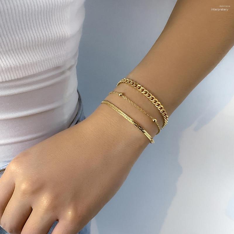 Link Bracelets F.J4Z Arrival 2023 Trendy INS Punk Metal Style 3pcs Chains Chain Bead Women's Summer Sexy Jewelries
Link Bracelets F.J4Z Arrival 2023 Trendy INS Punk Metal Style 3pcs Chains Chain Bead Women's Summer Sexy Jewelries