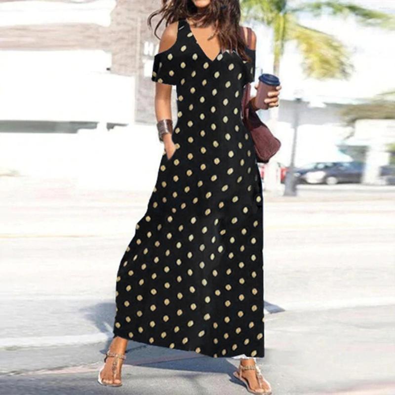 Casual Dresses Womens Fashion Hollow Out Sleeve Holiday Maxi Dress Elegant Temperament Short Polka Dot Print Pocket Loose, Black
Casual Dresses Womens Fashion Hollow Out Sleeve Holiday Maxi Dress Elegant Temperament Short Polka Dot Print Pocket Loose, Black