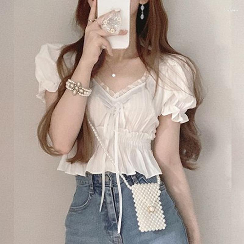 Women's Blouses V Neck Lace Up Crop Top Korean Blouse Women Femme White Shirt Puff Short Sleeve Blusas Mujer De Moda 2023 Shirts For, Black
Women's Blouses V Neck Lace Up Crop Top Korean Blouse Women Femme White Shirt Puff Short Sleeve Blusas Mujer De Moda 2023 Shirts For, Black