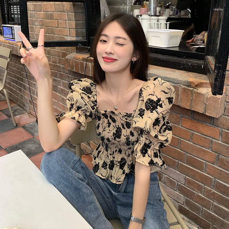 Women' Blouses French Niche Square Collar Shirt Female Summer Retro Senior Sense Waist Thin Bubble Short-sleeved Blouse, Beige
Women' Blouses French Niche Square Collar Shirt Female Summer Retro Senior Sense Waist Thin Bubble Short-sleeved Blouse, Beige