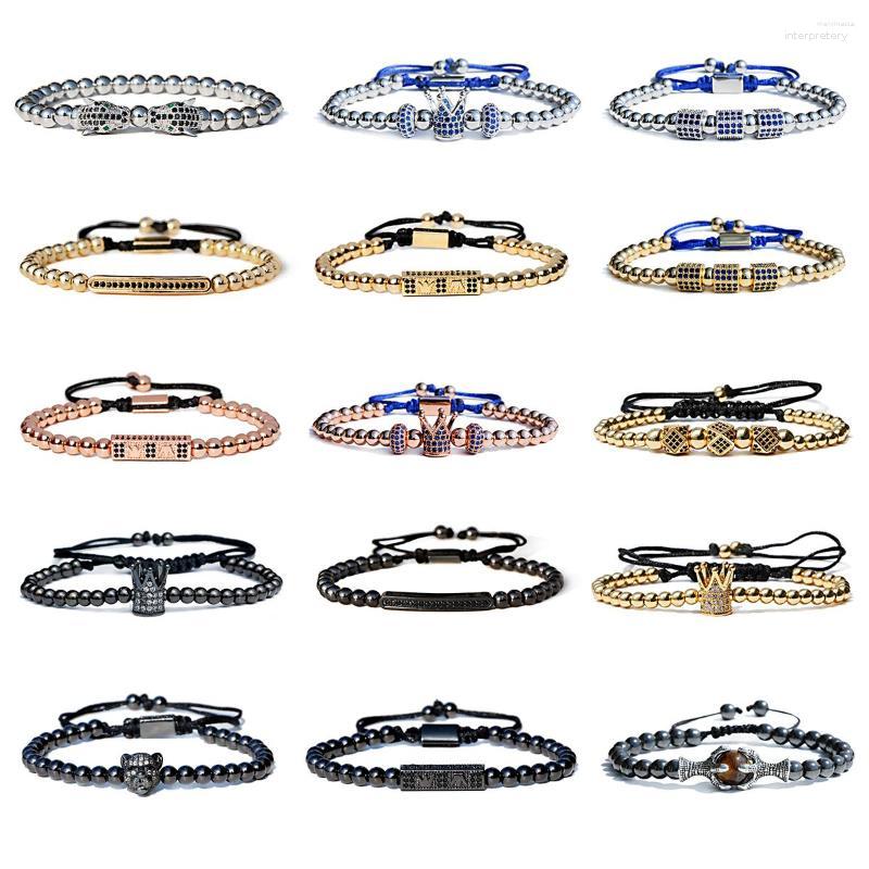 Strand Luxury Zircon Crown Leopard Charm Bracelet Men Geometry Macrame Beads Bracelets Fashion Jewelry Pulseira Masculina Feminina
Strand Luxury Zircon Crown Leopard Charm Bracelet Men Geometry Macrame Beads Bracelets Fashion Jewelry Pulseira Masculina Feminina