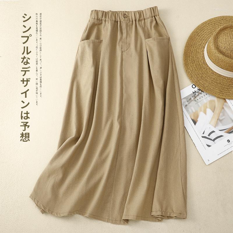 Skirts Limiguyue Spring Summer Vintage Cotton Linen Skirt Women Pockets Elastic Waist A-Linen Midi Long Autumn Breathable U454, Khaki
Skirts Limiguyue Spring Summer Vintage Cotton Linen Skirt Women Pockets Elastic Waist A-Linen Midi Long Autumn Breathable U454, Khaki