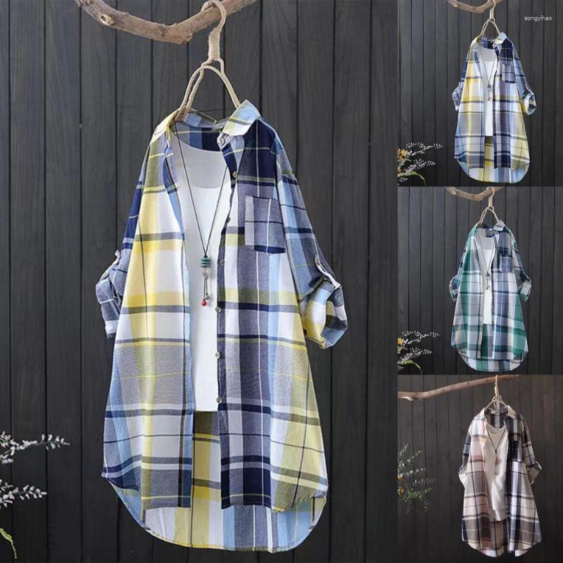 Women's Blouses Vintage Women Blouse 2023 Spring Autumn Plaid Shirts Long Sleeve Casual Loose Turn-Down Collar Button Tops Blusas, Yellow
Women's Blouses Vintage Women Blouse 2023 Spring Autumn Plaid Shirts Long Sleeve Casual Loose Turn-Down Collar Button Tops Blusas, Yellow