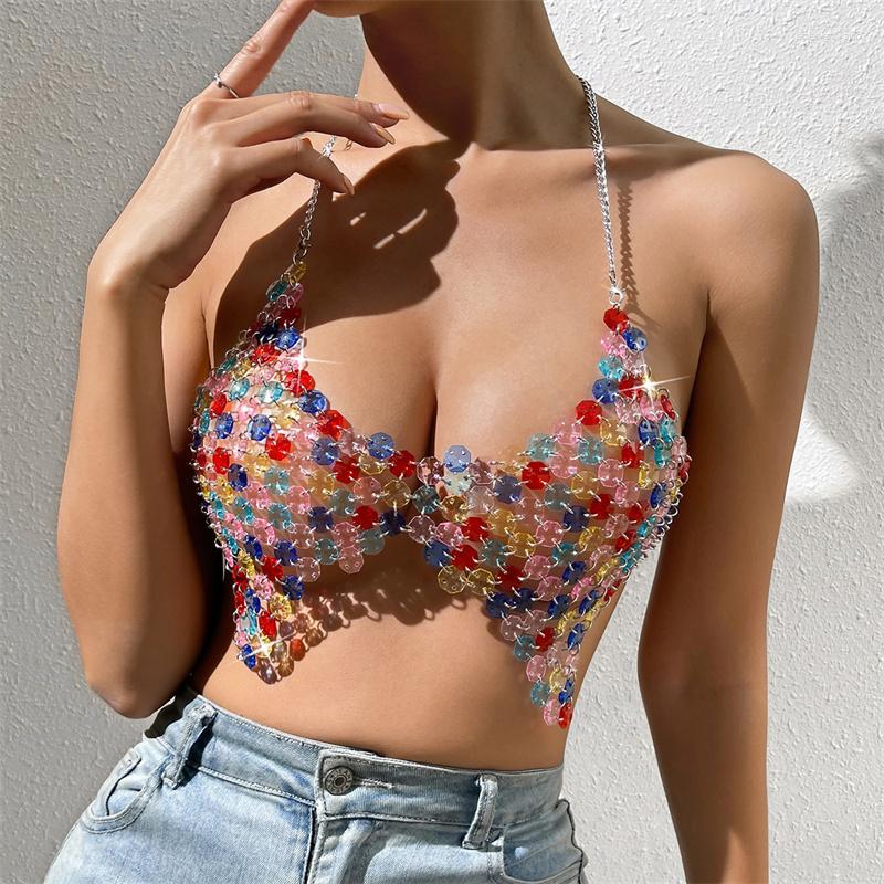 Women's Tanks Selling Sexy Nightclub Style Gemstone Backless Vest Candy Color Crop Tops For Women Summer Party Club Wear Top Drop, Multi
Women's Tanks Selling Sexy Nightclub Style Gemstone Backless Vest Candy Color Crop Tops For Women Summer Party Club Wear Top Drop, Multi