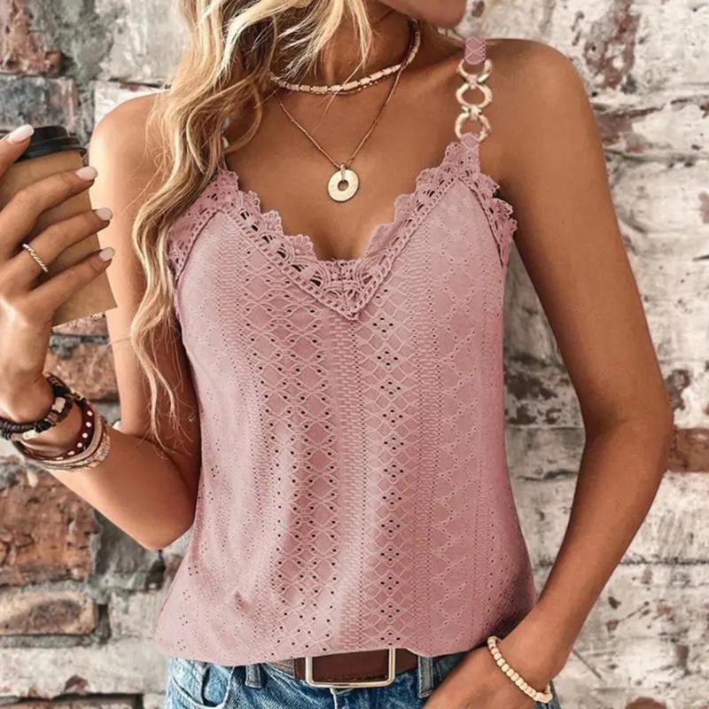 Women's Blouses Fashion Women's Tops Polyester Sleeveless Design Lady Vest Lace Breathable Summer Dating Supply, Pink
Women's Blouses Fashion Women's Tops Polyester Sleeveless Design Lady Vest Lace Breathable Summer Dating Supply, Pink