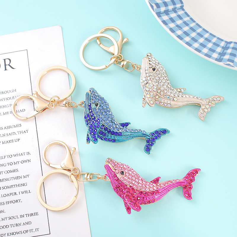 Rhinestone Whale Animal Alloy Keychain Pendant Diamond Set Keychains Fashion Bag Decoration Jewelry Gift In Bulk
Rhinestone Whale Animal Alloy Keychain Pendant Diamond Set Keychains Fashion Bag Decoration Jewelry Gift In Bulk