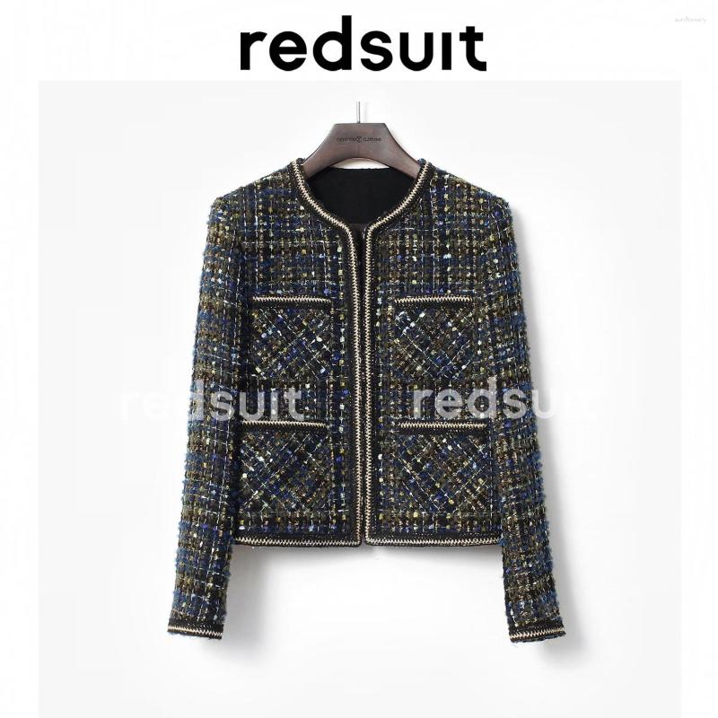 Women's Jackets Temperament-blue Green Plaid Small Fragrant Wind Coarse Tweed Wool Woven Short Coat, Blue green grid a140
Women's Jackets Temperament-blue Green Plaid Small Fragrant Wind Coarse Tweed Wool Woven Short Coat, Blue green grid a140