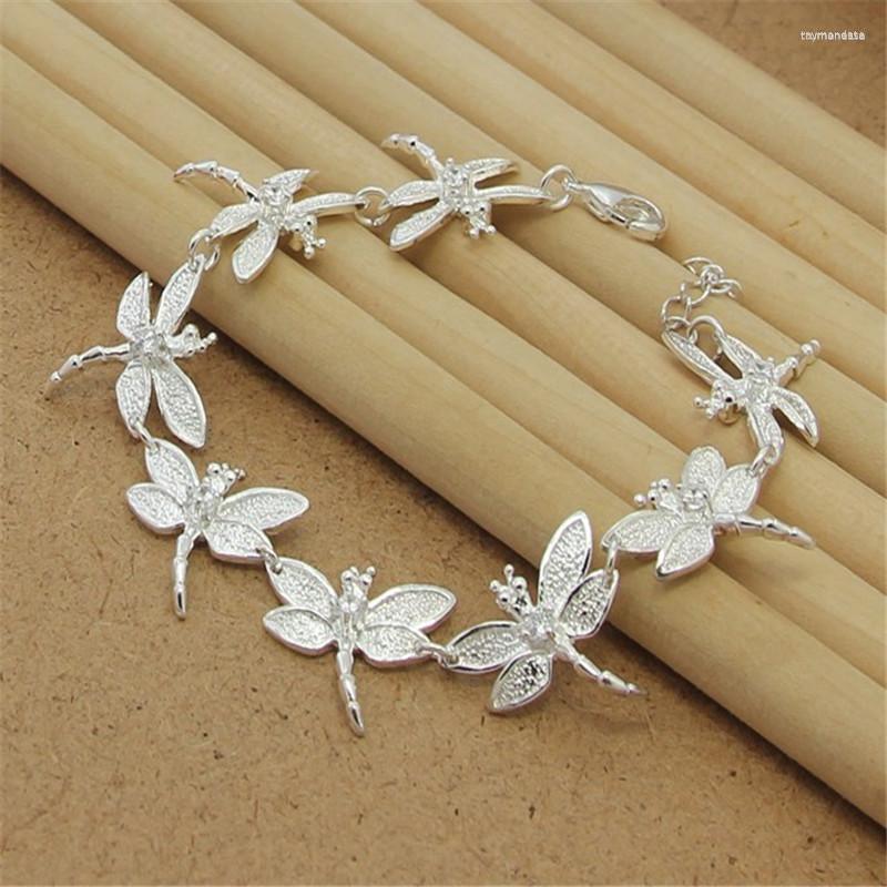 Charm Bracelets High Quality 925 Silver Bracelet Zircon Dragonfly 8 Inches For Woman Party Jewelry GiftCharm Raym22
Charm Bracelets High Quality 925 Silver Bracelet Zircon Dragonfly 8 Inches For Woman Party Jewelry GiftCharm Raym22