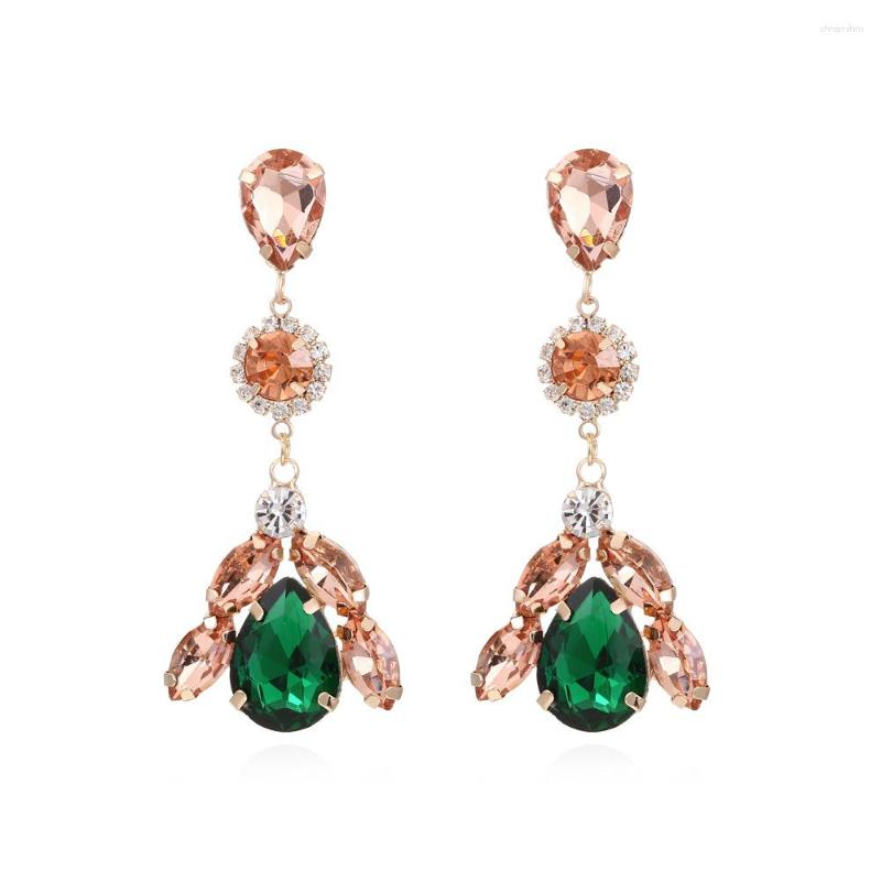 Dangle Earrings Korean Trendy Long Emerald Glass Flower For Women 2023 Shinny Metal Crystal Pendant Hanging Jewelry
Dangle Earrings Korean Trendy Long Emerald Glass Flower For Women 2023 Shinny Metal Crystal Pendant Hanging Jewelry