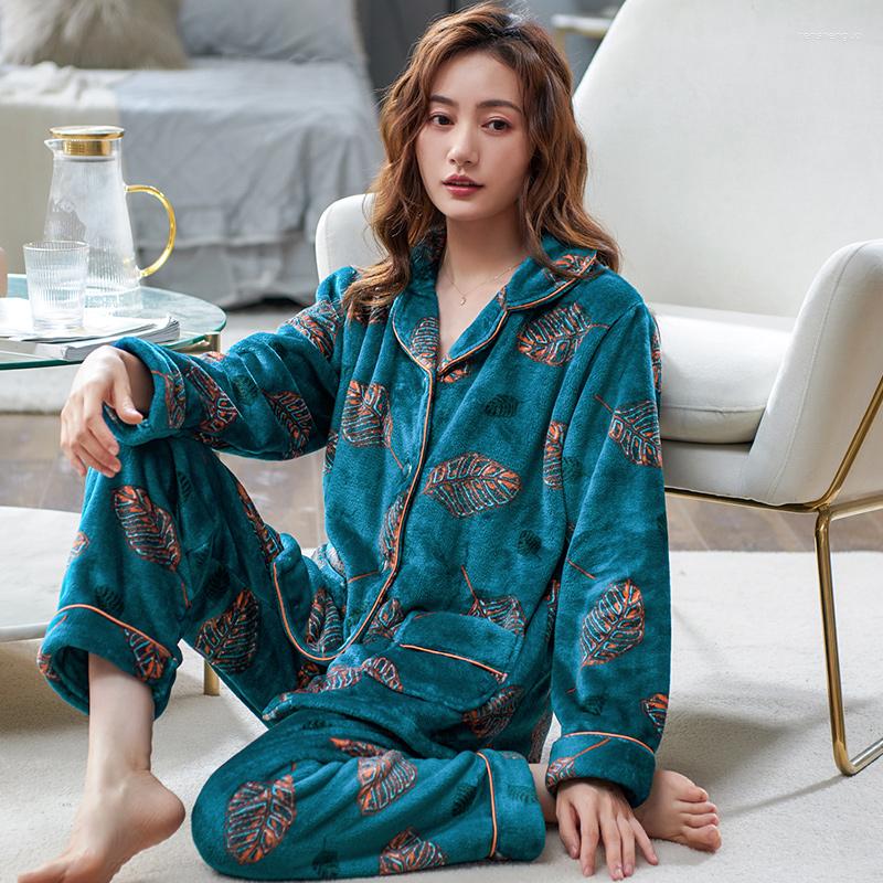 Women's Sleepwear Big Yards -4XL Warm Winter Pajamas Set Women Flannel Long Sleeve Homewear Thick Home Suit, Xb6713
Women's Sleepwear Big Yards -4XL Warm Winter Pajamas Set Women Flannel Long Sleeve Homewear Thick Home Suit, Xb6713
