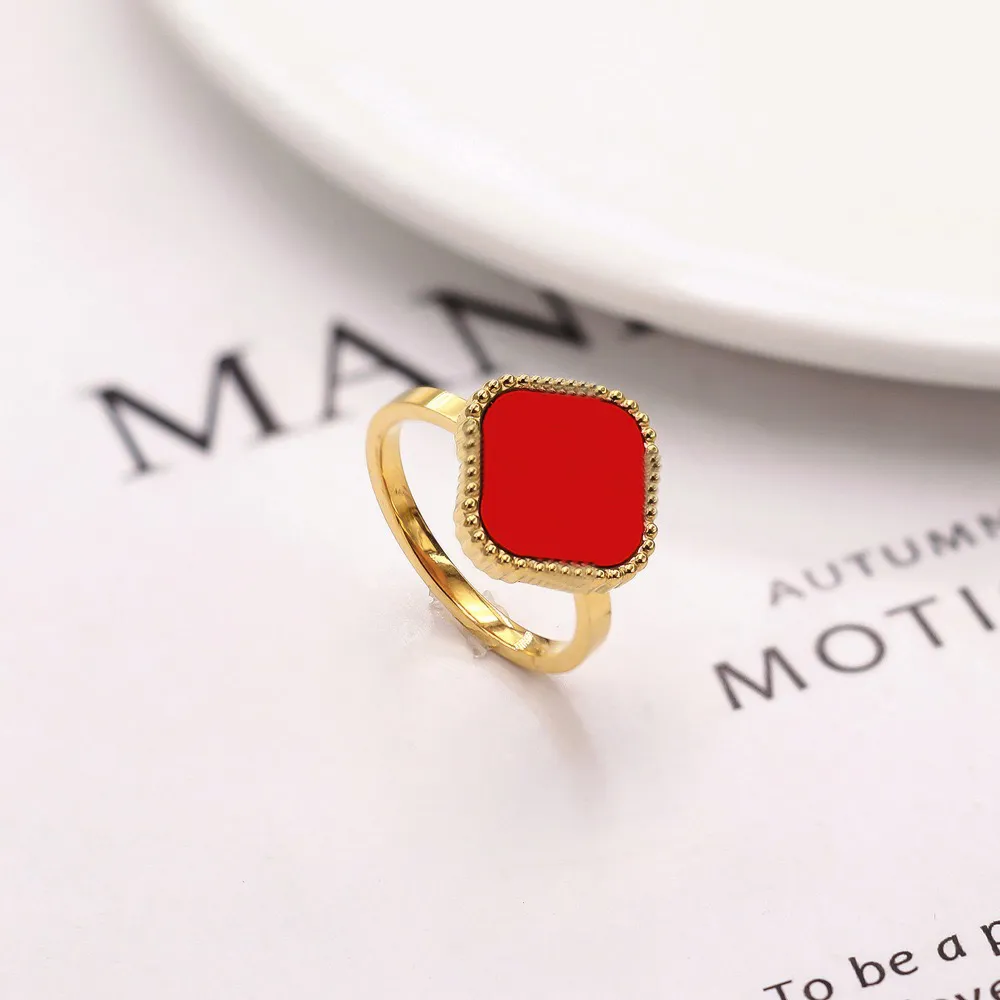 fashion gold ring lucky four leaf Clover Ring engagement rings diamond jewelry for women men love ring stainless steel jewelry Valentines Mothers Day gift
fashion gold ring lucky four leaf Clover Ring engagement rings diamond jewelry for women men love ring stainless steel jewelry Valentines Mothers Day gift