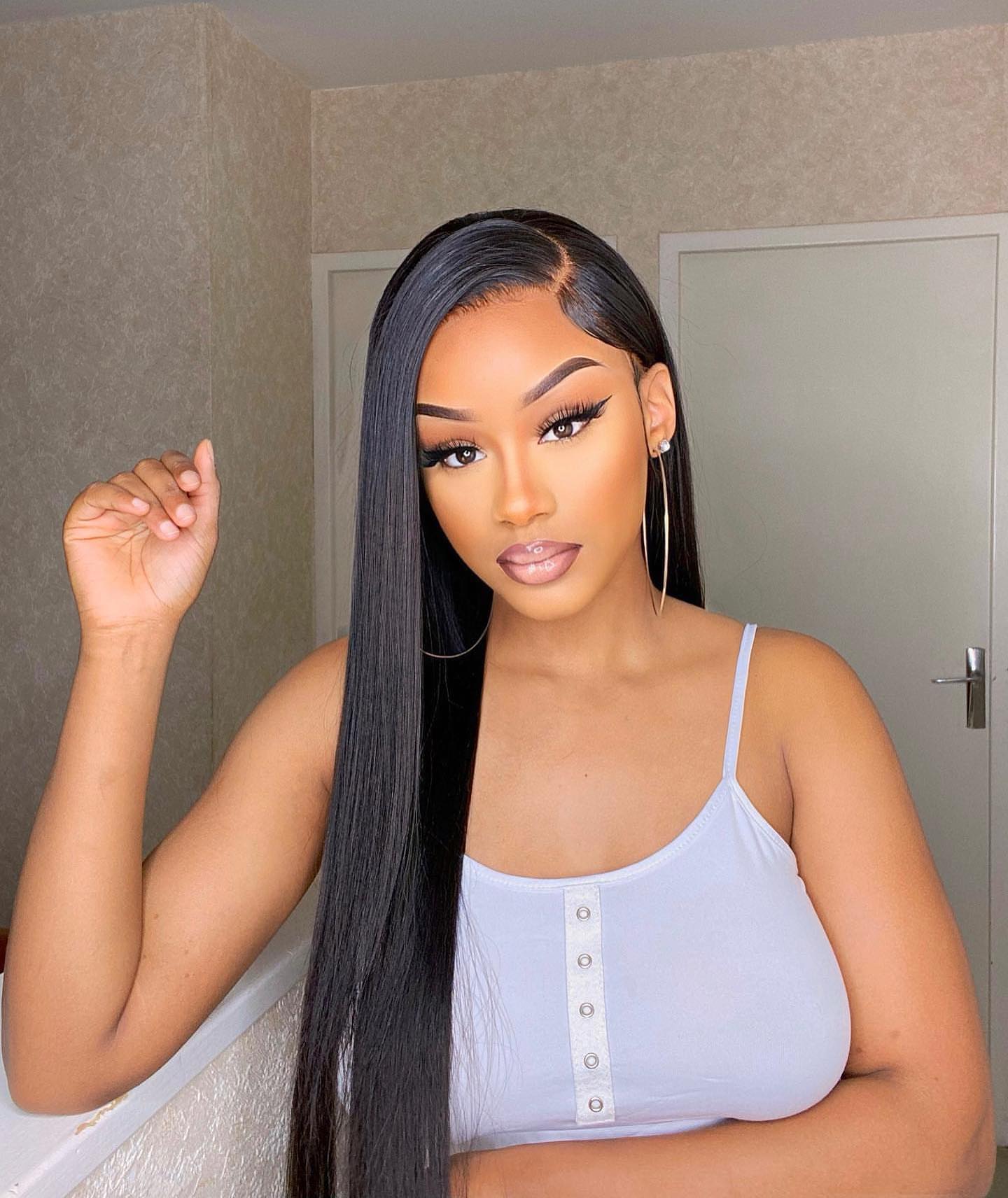 Elegant Long Hair 13x4 13x6 Straight Lace Front Wig HD Transparent Brazilian Human Hair Wigs For Women 360 Lace Frontal Wig 4x4 Lace Closure Wig, Natural color
Elegant Long Hair 13x4 13x6 Straight Lace Front Wig HD Transparent Brazilian Human Hair Wigs For Women 360 Lace Frontal Wig 4x4 Lace Closure Wig, Natural color