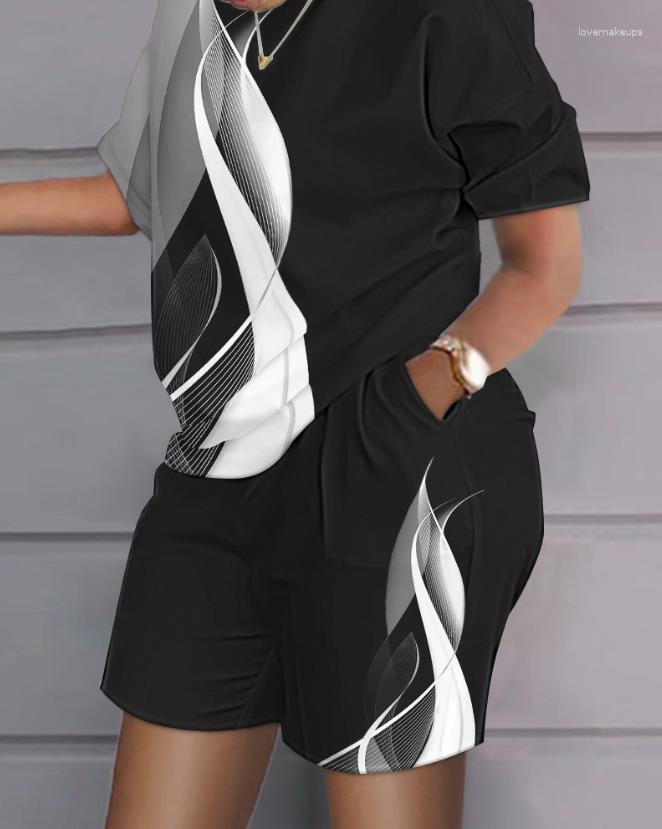 Women's Tracksuits Tow Piece Set For Women Summer 2023 Casual Vintage Elegance O-neck Abstract Print Colorblock Top & Fashion Shorts
Women's Tracksuits Tow Piece Set For Women Summer 2023 Casual Vintage Elegance O-neck Abstract Print Colorblock Top & Fashion Shorts