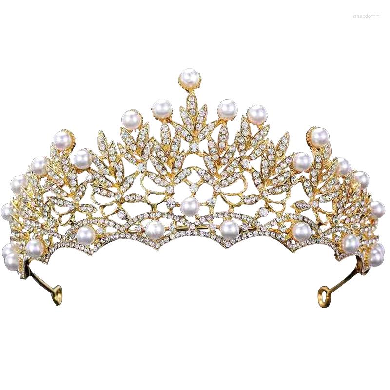 Hair Clips Gold-Color Pearl Crystal Crowns Bride Rhinestone Tiara For Wedding Fashion Headpiece Jewelry Accessories
Hair Clips Gold-Color Pearl Crystal Crowns Bride Rhinestone Tiara For Wedding Fashion Headpiece Jewelry Accessories