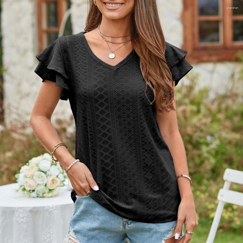 Women' Blouses Breathable Sweet Women Summer Solid Shirt Comfortable Top Hollow Clothes, Sky blue
Women' Blouses Breathable Sweet Women Summer Solid Shirt Comfortable Top Hollow Clothes, Sky blue