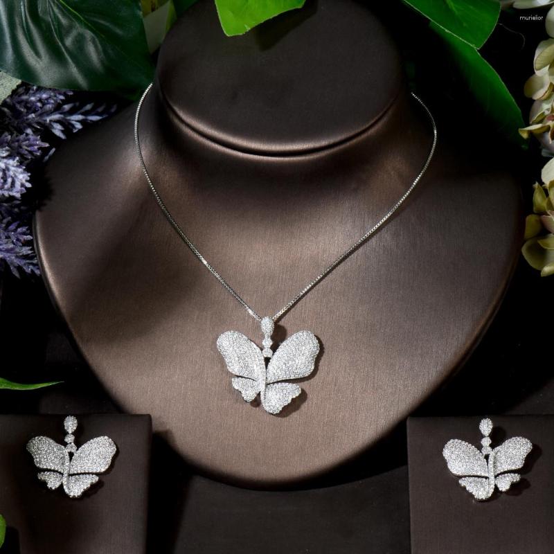 Necklace Earrings Set Fashion Trendy Micro CZ Pave Butterfly Shape Women Bridal Earring Sets Dress Accessories N-1687, Picture shown
Necklace Earrings Set Fashion Trendy Micro CZ Pave Butterfly Shape Women Bridal Earring Sets Dress Accessories N-1687, Picture shown