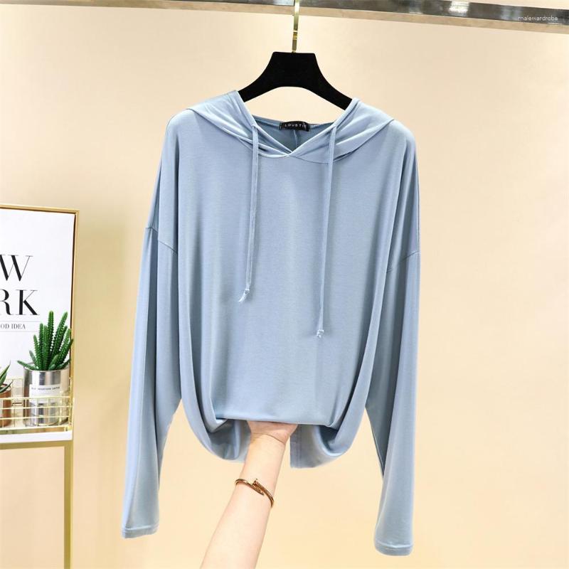 Women's T Shirts Fashion Korean Summer Modal Sweatshirts Sweater Hooded Shirt Long Sleeve Ladies Hoodie Top Tees Women Thin Soft, Khaki
Women's T Shirts Fashion Korean Summer Modal Sweatshirts Sweater Hooded Shirt Long Sleeve Ladies Hoodie Top Tees Women Thin Soft, Khaki