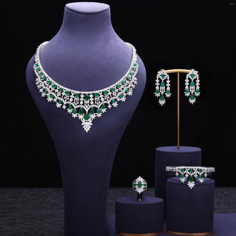 Necklace Earrings Set 2023 Cubic Zirconia 4-Piece Bridal Jewelry Fashion Dubai Full Women's Wedding Party Accessories Design, Picture shown
Necklace Earrings Set 2023 Cubic Zirconia 4-Piece Bridal Jewelry Fashion Dubai Full Women's Wedding Party Accessories Design, Picture shown