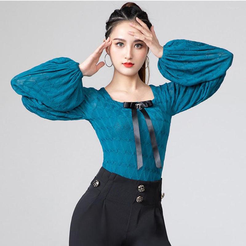Stage Wear Female Latin Dance Bodysuit Lantern Sleeve Latino Top Shirt Ballroom Modern Tango Practice Costume AS5129, Blue bodysuit
Stage Wear Female Latin Dance Bodysuit Lantern Sleeve Latino Top Shirt Ballroom Modern Tango Practice Costume AS5129, Blue bodysuit