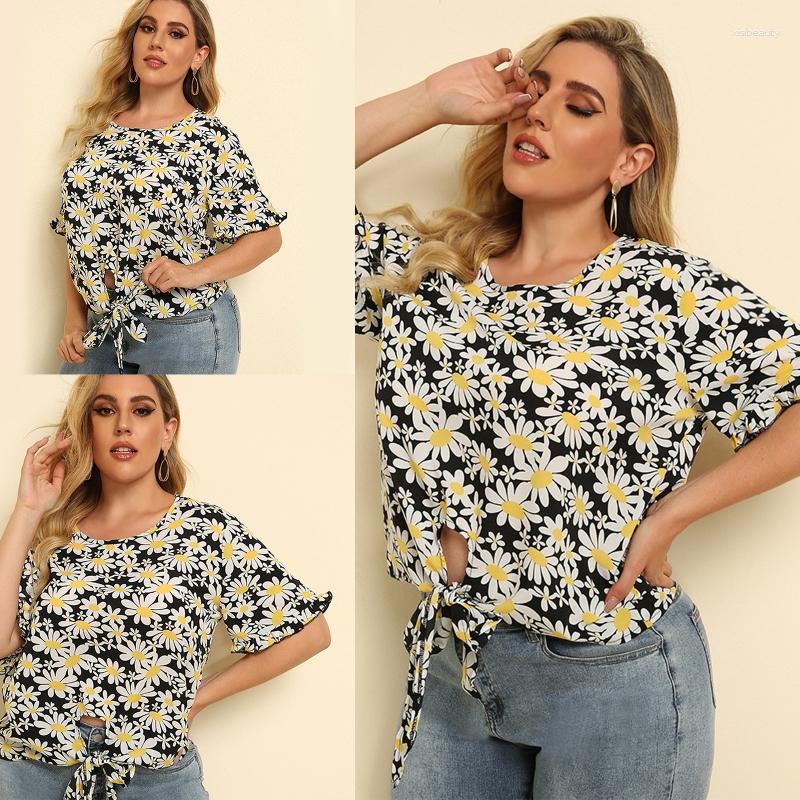 Women's T Shirts Women Little Flowers Casual Tops Plus Size O Neck Summer Ruffle Sleeve Daisy Shirt Blouse For Daily Party Home Outdoor, Picture shown
Women's T Shirts Women Little Flowers Casual Tops Plus Size O Neck Summer Ruffle Sleeve Daisy Shirt Blouse For Daily Party Home Outdoor, Picture shown