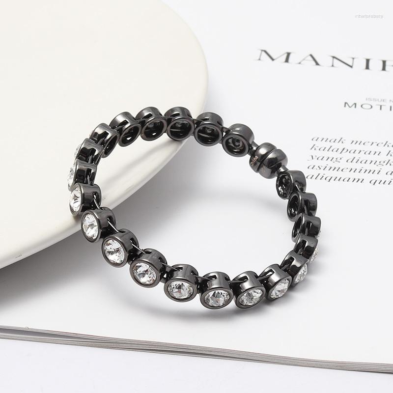 Bangle Super Trendy Accessories Black Copper Inlay Clear Crystal Open Magnet Bracelet For Women Fashion Jewelry Wrist Decor
Bangle Super Trendy Accessories Black Copper Inlay Clear Crystal Open Magnet Bracelet For Women Fashion Jewelry Wrist Decor