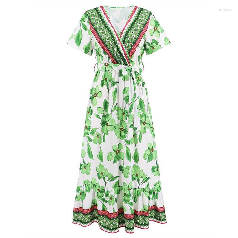 Casual Dresses Vintage Print Short Sleeve Long Dress Women Clothing 2023 Summer Bohemian Sexy Deep V Neck Zipper High Waist Beach
Casual Dresses Vintage Print Short Sleeve Long Dress Women Clothing 2023 Summer Bohemian Sexy Deep V Neck Zipper High Waist Beach
