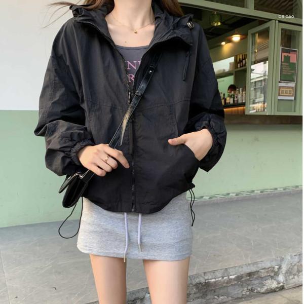 Women's Jackets Cute Pocket Double Zipper Sunscreen Crop Tops Women2023 Summer Loose UV Resistant Hooded Short Thin Jacket Female Drop, White
Women's Jackets Cute Pocket Double Zipper Sunscreen Crop Tops Women2023 Summer Loose UV Resistant Hooded Short Thin Jacket Female Drop, White