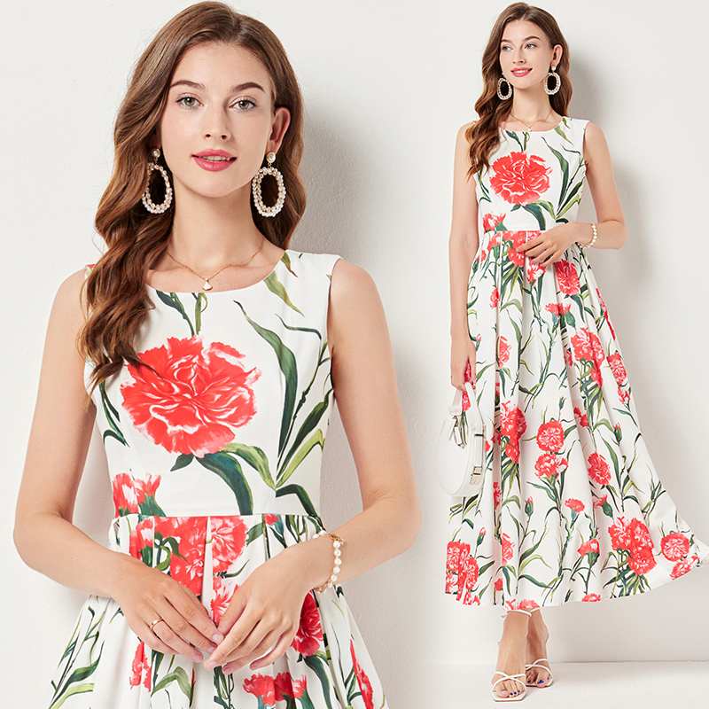 Summer Floral Ruched Tank Maxi Dress 2023 Women Designer Vacation Graceful Print Slim Sleeveless Party White Long Flare Dresses Robe Ballgown Female Vestidos
Summer Floral Ruched Tank Maxi Dress 2023 Women Designer Vacation Graceful Print Slim Sleeveless Party White Long Flare Dresses Robe Ballgown Female Vestidos
