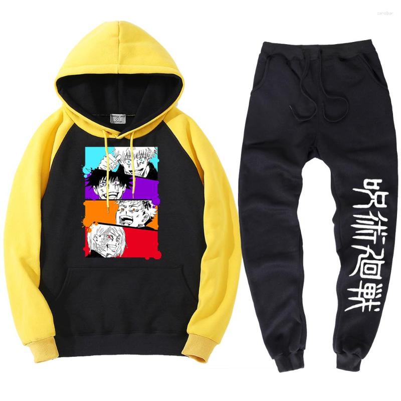Men' Tracksuits Gojo Satoru Anime Jujutsu Kaisen Print Hooded Pants Men Fashion Casual Hip Hop Hoody Cartoons High Quality Sportswears Set, Yellow black
Men' Tracksuits Gojo Satoru Anime Jujutsu Kaisen Print Hooded Pants Men Fashion Casual Hip Hop Hoody Cartoons High Quality Sportswears Set, Yellow black