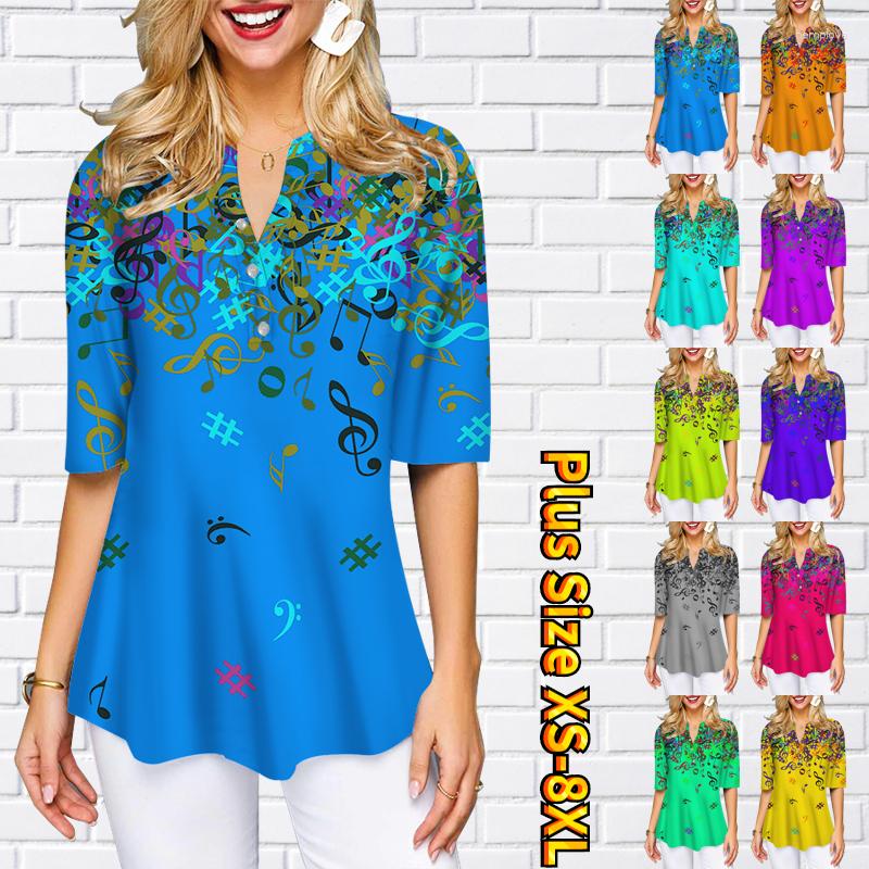 Women's T Shirts 2023 Spring Design Printed Pullover Sexy V-neck Half Sleeve T-shirt Loose Clothing Summer Women's Vintage Elegant Top, 37007blue
Women's T Shirts 2023 Spring Design Printed Pullover Sexy V-neck Half Sleeve T-shirt Loose Clothing Summer Women's Vintage Elegant Top, 37007blue