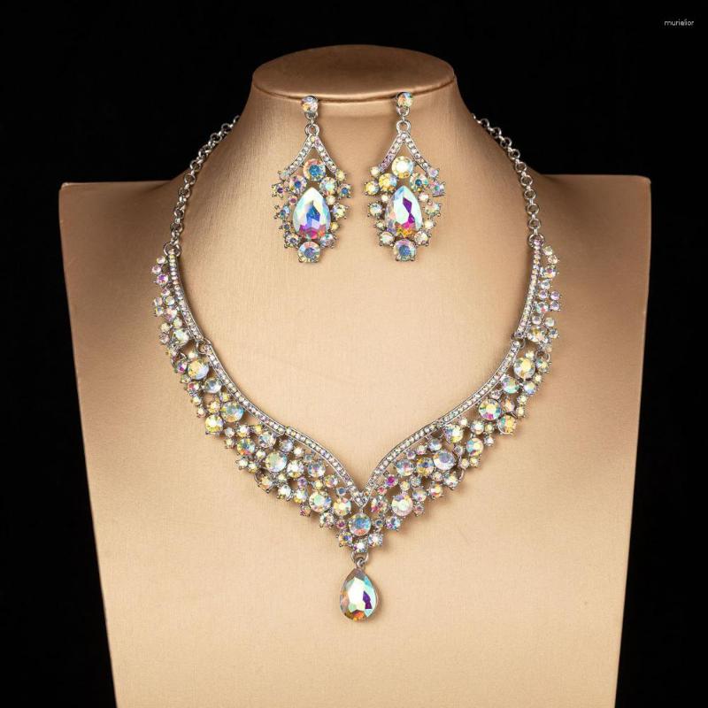 Necklace Earrings Set 1 Bridal Water Drop-shaped Rhinestones Jewelry Geometric Adjustable For Wedding, Picture shown
Necklace Earrings Set 1 Bridal Water Drop-shaped Rhinestones Jewelry Geometric Adjustable For Wedding, Picture shown