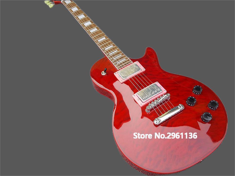 Custom shop 6-string lp electric guitar, peach core xylophone body, red flower pattern, free shipping
Custom shop 6-string lp electric guitar, peach core xylophone body, red flower pattern, free shipping