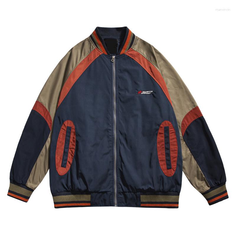 Men's Jackets Men's Patchwork Color Baseball Jacket Vintage Contrast Letters Embroidered Couple Coat Spring Autumn Cargo, Blue
Men's Jackets Men's Patchwork Color Baseball Jacket Vintage Contrast Letters Embroidered Couple Coat Spring Autumn Cargo, Blue