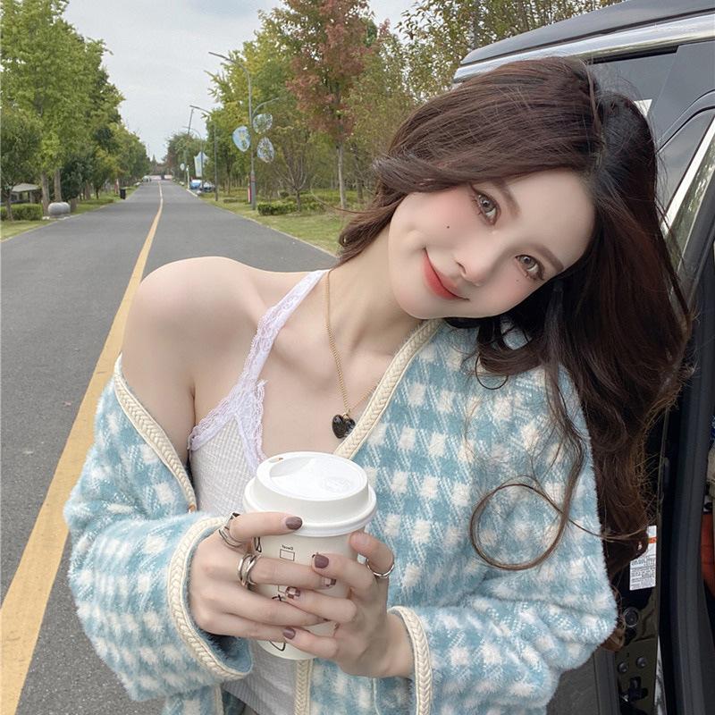 Women's Knits 2023 Style V-Neck Small Man Casual Temperament Fragrance Chic Plaid Knitted Cardigan Jacket Women's Autumn, Pink
Women's Knits 2023 Style V-Neck Small Man Casual Temperament Fragrance Chic Plaid Knitted Cardigan Jacket Women's Autumn, Pink