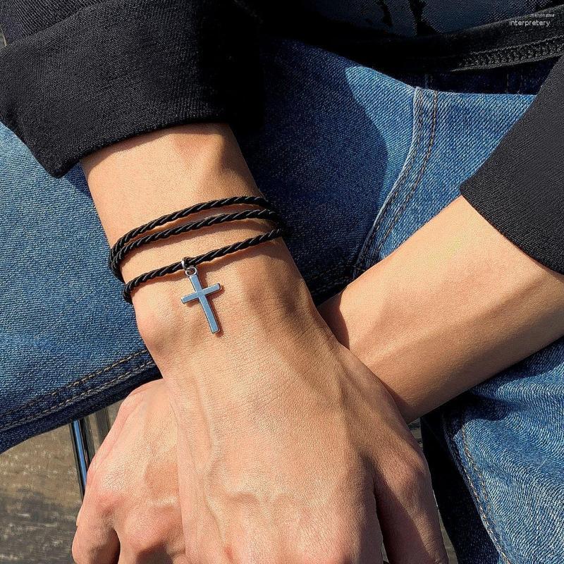 Link Bracelets TAUAM Cross Couple Bracelet Fashion White Black Color Charm Gift For Friend Lover Handmade Trendy Jewelry
Link Bracelets TAUAM Cross Couple Bracelet Fashion White Black Color Charm Gift For Friend Lover Handmade Trendy Jewelry