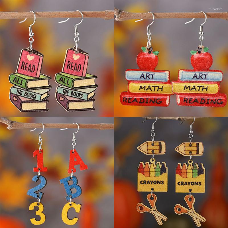 Dangle Earrings 3D Love Textbook Double Sided Wooden Ear Ring Teacher Student Graduation Gift Book Color Digital Learning Tool
Dangle Earrings 3D Love Textbook Double Sided Wooden Ear Ring Teacher Student Graduation Gift Book Color Digital Learning Tool