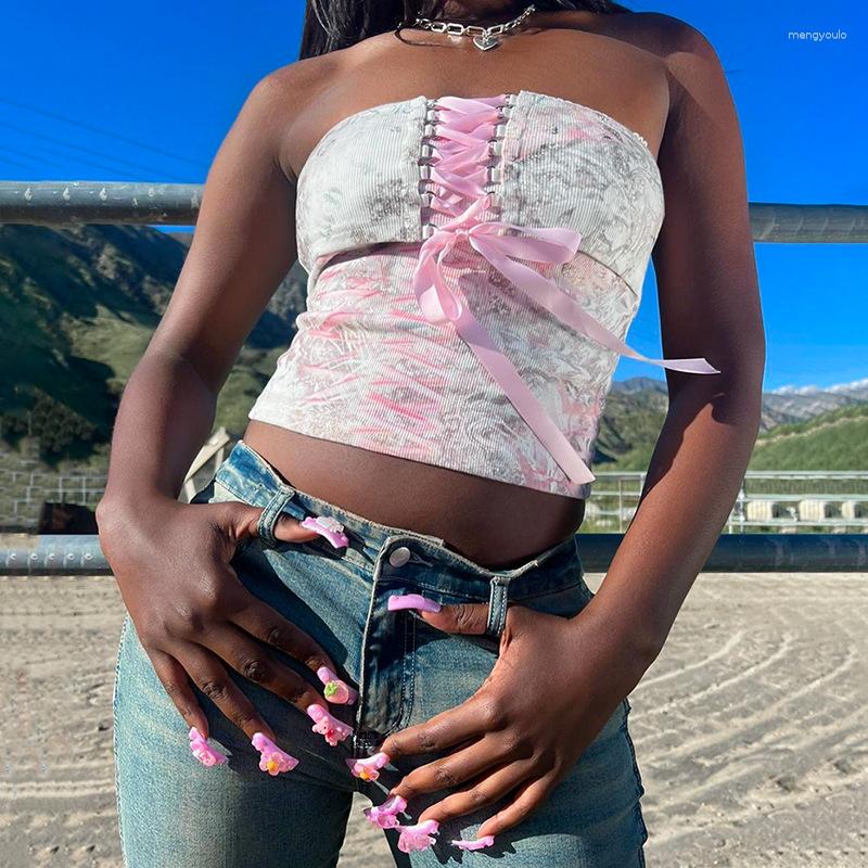 Women' Tanks Women' Tube Top Lace Up Corset Tops Camis Crop Summer Streetwear Y2k Print Slim Sleeveless Tank Vintage Clothing, Pink
Women' Tanks Women' Tube Top Lace Up Corset Tops Camis Crop Summer Streetwear Y2k Print Slim Sleeveless Tank Vintage Clothing, Pink