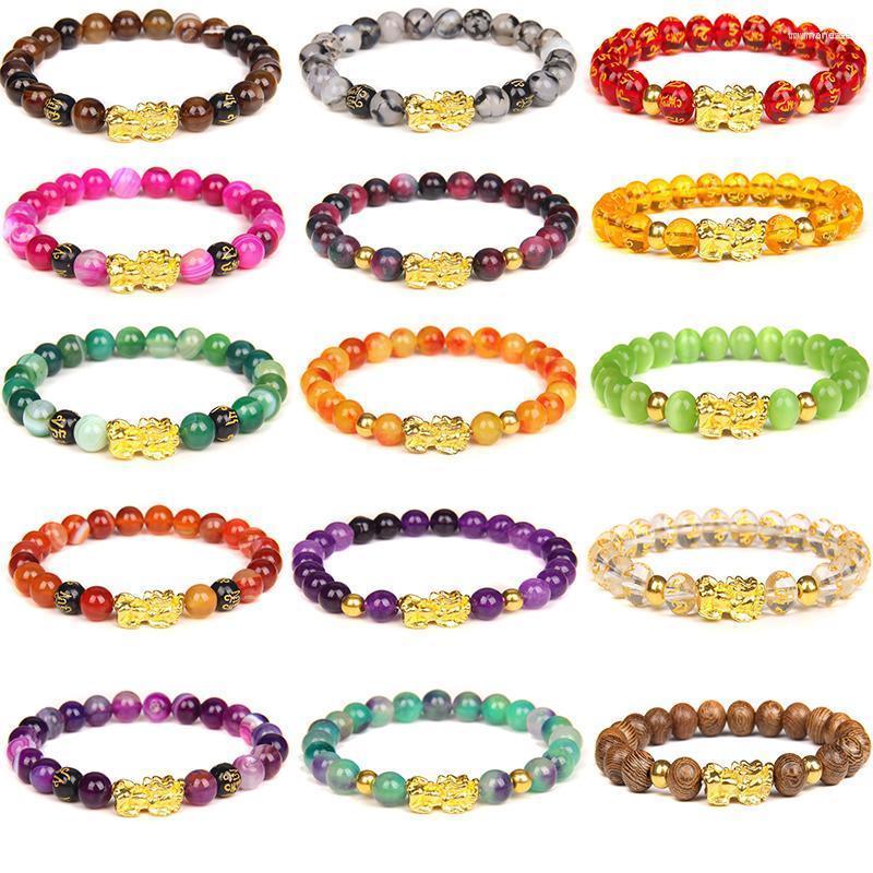 Strand Beaded Strands Feng Shui Natural Stone Bracelet Stripe Agates Beads Gold Pixiu Charm Lucky Energy Women Wealth Men Gifts Raym22
Strand Beaded Strands Feng Shui Natural Stone Bracelet Stripe Agates Beads Gold Pixiu Charm Lucky Energy Women Wealth Men Gifts Raym22