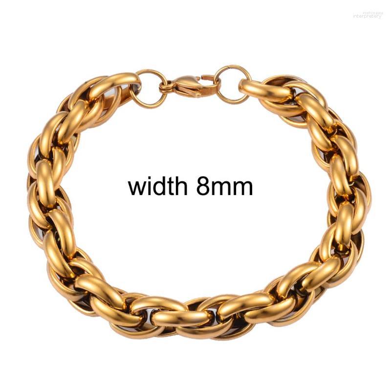 Link Bracelets Stainless Steel Handmade Chain Width 8mm20cm/22cm Gold Color Bracelet Men's Hip Hop High Quality Fashion Jewelry
Link Bracelets Stainless Steel Handmade Chain Width 8mm20cm/22cm Gold Color Bracelet Men's Hip Hop High Quality Fashion Jewelry