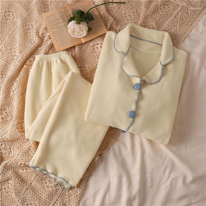 Women's Sleepwear Winter Pajama Velour Women's Pajamas Warm Two Piece Set Home Clothes Pyjama Pour Femme Trouser Suits Nightie, Blue
Women's Sleepwear Winter Pajama Velour Women's Pajamas Warm Two Piece Set Home Clothes Pyjama Pour Femme Trouser Suits Nightie, Blue