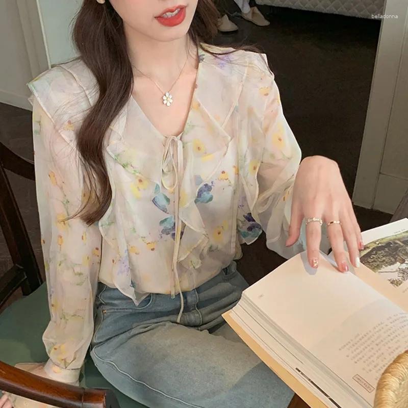 Women's Blouses Floral Apricot Sweet Chiffon Shirt Spring Summer Fashion Blouse 2023 Korean Style Elegant Lace Long Sleeve Casual Clothing, As the picture
Women's Blouses Floral Apricot Sweet Chiffon Shirt Spring Summer Fashion Blouse 2023 Korean Style Elegant Lace Long Sleeve Casual Clothing, As the picture
